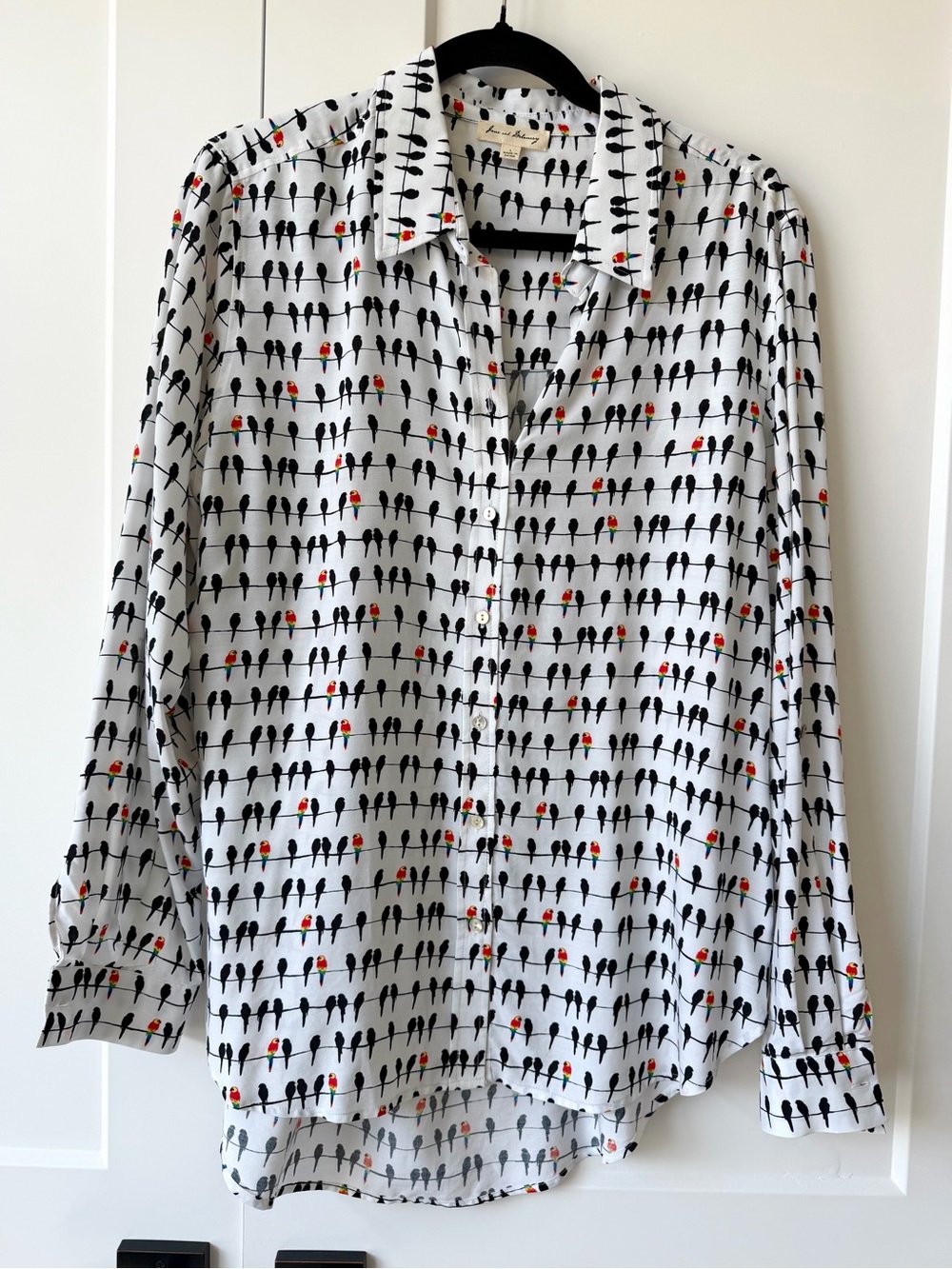 Birds on a Wire boyfriend shirt